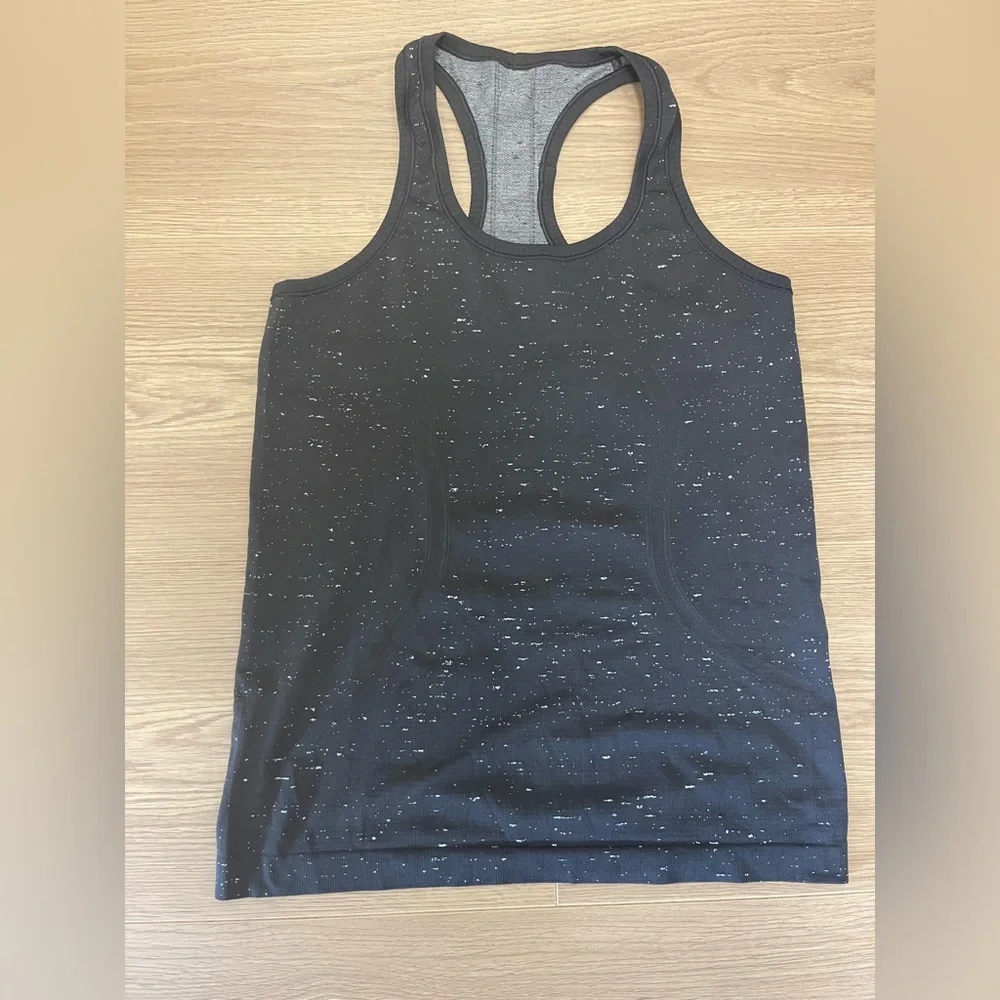 Lululemon Swiftly Tech Racerback Tank Black/White Speckle SZ 6 NWOT Condition - Picture 5 of 10